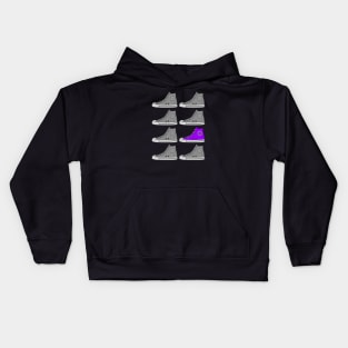 Stand Out From The Crowd | Purple Sneaker Kids Hoodie